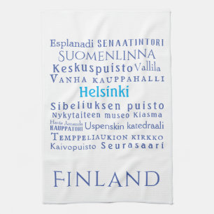 Helsinki Landmarks Kitchen Towel Theedoek