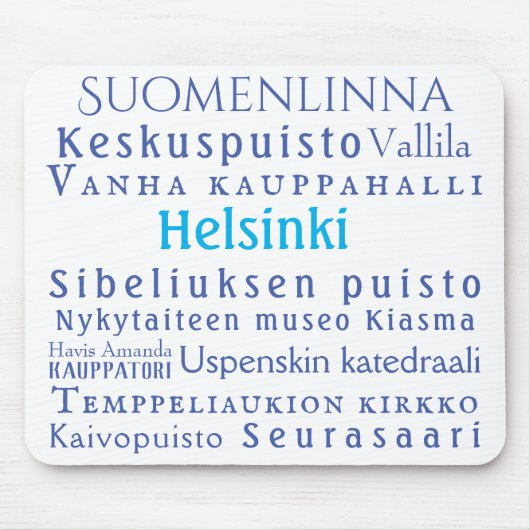 Helsinki Landmarks Muismat (Voorkant)