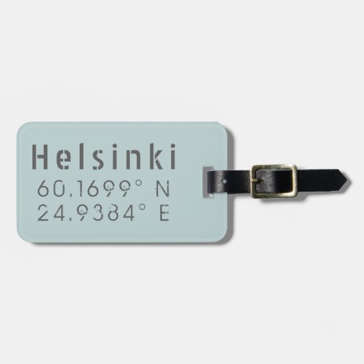 Helsinki Latitude Longitude Bagagelabel (Voorkant horizontaal)
