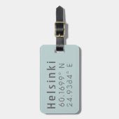 Helsinki Latitude Longitude Bagagelabel (Voorkant verticaal)