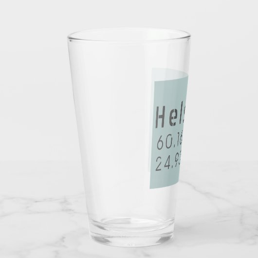 Helsinki Latitude Longitude Glas (Rechts)