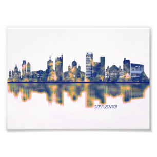 Helsinki Skyline Foto Afdruk