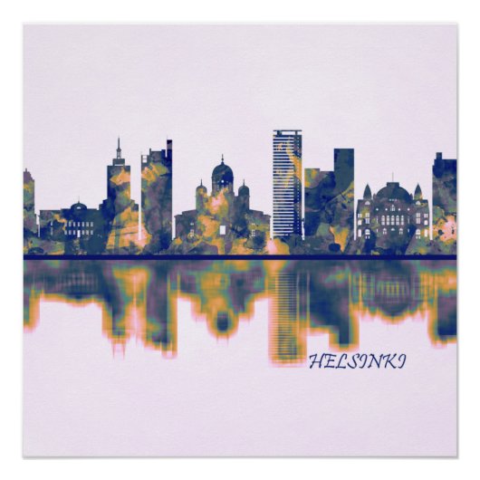 Helsinki Skyline Perfect Poster (Voorkant)