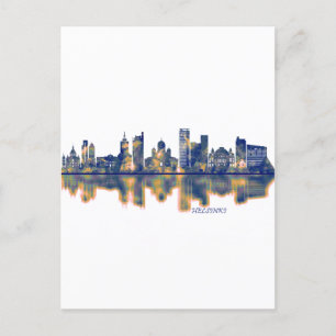 Helsinki Skyline Uitnodiging Briefkaart