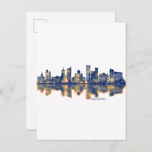 Helsinki Skyline Uitnodiging Briefkaart (Voorkant / Achterkant)