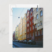 Helsinki-straat Briefkaart (Voorkant / Achterkant)