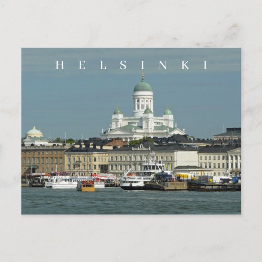 Helsinki uitzicht briefkaart (Voorkant)