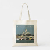 Helsinki-uitzicht van de canvas tas (Achterkant)