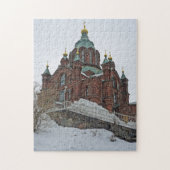 Helsinki Uspenski kathedraal in de winter puzzel Legpuzzel (Verticaal)