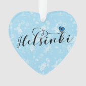 Helsinki - vlag in het hart , Finland Ornament (voorkant)