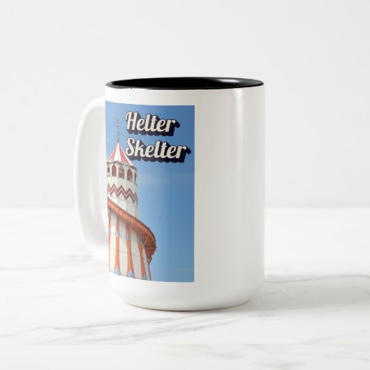 Helter Skelter Two-Tone Tweekleurige Koffiemok (Voorkant links)