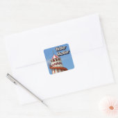 Helter Skelter Vierkante Sticker (Envelop)