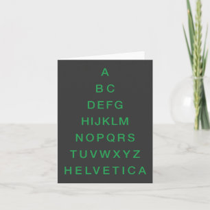 Helvetica Alphabet - kerstboom Feestdagen Kaart