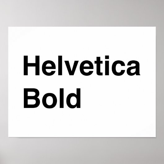 Helvetica Bold Poster (Voorkant)