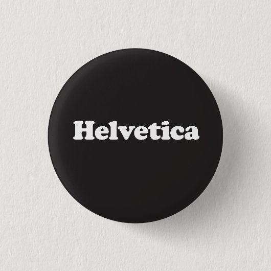Helvetica, de Button, knockout. Ronde Button 3,2 Cm (Voorkant)