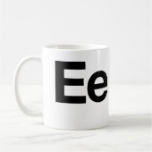 Helvetica Ee Koffiemok (Links)