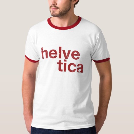 helvetica red t-shirt (Voorkant)