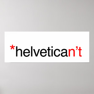 helvetican geen Poster
