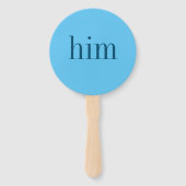 Hem of haar? Bruid bruidegom douche spel peddels Handwaaier (Achterkant)