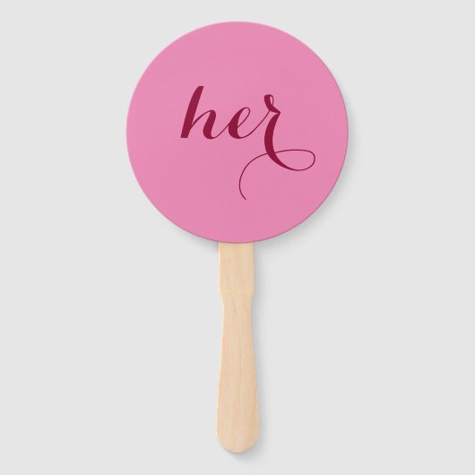 Hem of haar? Bruid bruidegom douche spel peddels Handwaaier (Voorkant)