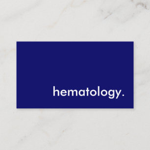 hematologie. visitekaartje