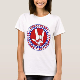 HEMATOLOGIST HEMATOLOGIE SPECIALIST LOGO ROND T-SHIRT