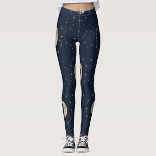 Hemdbloemige Huilende Wolf Maan Patroon Leggings