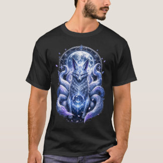 Hemdblouse met hemelse Kitsune-maangeest | Fantasi T-shirt