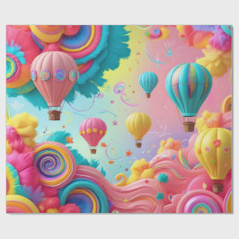 Hemel Hoog Ballon Cadeaupapier