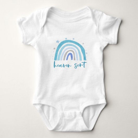 hemel met blauwe boho regenboog  romper (Voorkant)