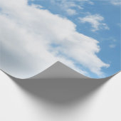 hemel, weer, natuur, wit, blauw, wolk, zonlicht cadeaupapier (Hoek)