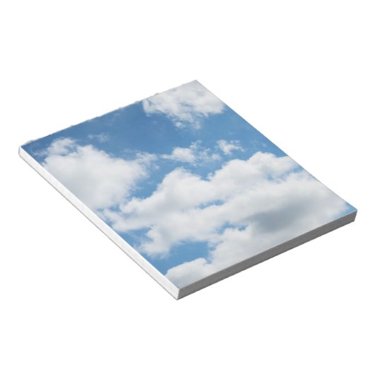 hemel, weer, natuur, wit, blauw, wolk, zonlicht notitieblok (Schuin)
