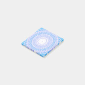 Hemelblauw cirkelpatroon post-it® notes (Schuin)