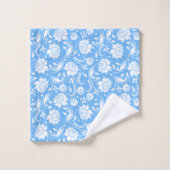 Hemelblauw en witte damkers bad handdoek (Wasdoekje)