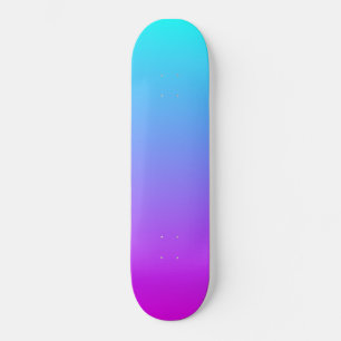 Hemelblauwe en paarse verloop skateboard deck