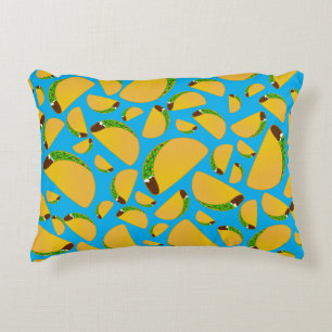 Hemelblauwe tacos decoratief kussen