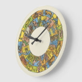 hemeldier, astrologisch dierlijk wiel grote klok (Hoek)