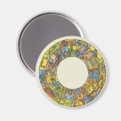  hemeldier, astrologisch dierlijk wiel magneet (Voorkant / Achterkant)