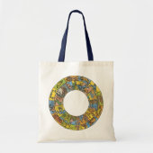 hemeldier, astrologisch dierlijk wiel tote bag (Voorkant)