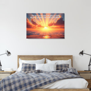 Hemelen verklaren de heerlijkheid: God & Schepping Canvas Afdruk