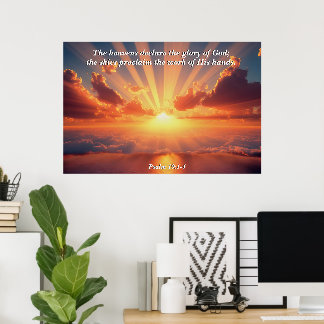 Hemelen verklaren de heerlijkheid: God & Schepping Poster