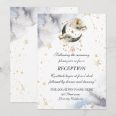 Hemelgouden maansterren kaart (Voorkant / Achterkant)