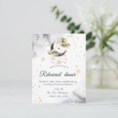 Hemelgouden maansterren kaart (Staand voorkant)