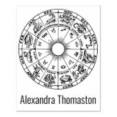 Hemelkaart met Dierenriemen #1 Naam Rubberstempel (Afrduk)