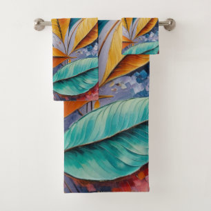 hemelluifel Ontwerp van Sun & Sky Leaf Bad Handdoek