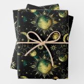 hemelmaan en ster inpakpapier vel (In situ)