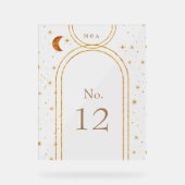  hemelmaansterren tafelnummer acryl bord (Voorkant)