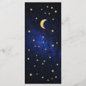 Hemelmenu voor het Huwelijksfeest - Elegante Blauw Menu (Achterkant)