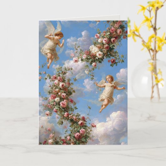 Hemelnotities Engel Felicitatiekaart Kaart (Gele Bloem)