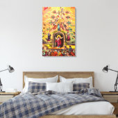 Hemelpoort Jezus omhelsd door engelen Canvas Afdruk (Insitu (Slaapkamer))